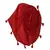 White Threaded Grid Hijab - Red - Size - 75/185 CM