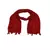 White Threaded Grid Hijab - Red - Size - 75/185 CM
