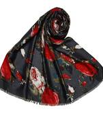 Cotton Printed Stole - Grey - Size - 75/185 CM