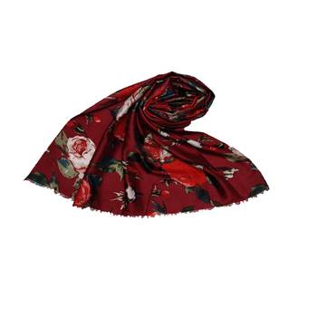 Cotton Printed Stole - Maroon - Size - 75/185 CM 1