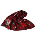 Cotton Printed Stole - Maroon - Size - 75/185 CM