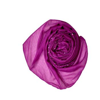 Cotton Dew Drop Hijab - Purple - Size - 75/185 CM 2