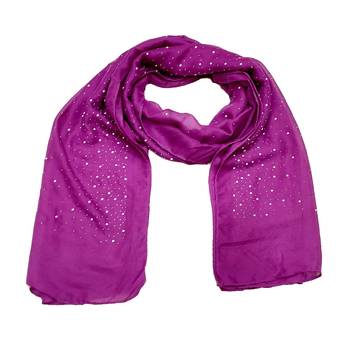 Cotton Dew Drop Hijab - Purple - Size - 75/185 CM 3