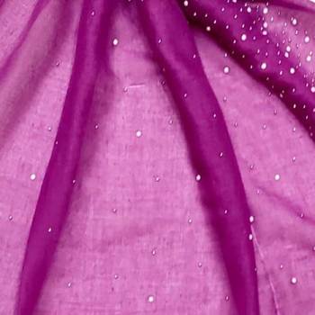 Cotton Dew Drop Hijab - Purple - Size - 75/185 CM 4
