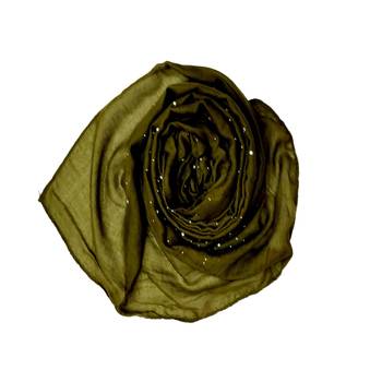 Cotton Dew Drop Hijab - Green - Size - 75/185 CM 2