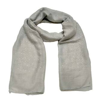 Cotton Dew Drop Hijab - Grey - Size - 75/185 CM 3