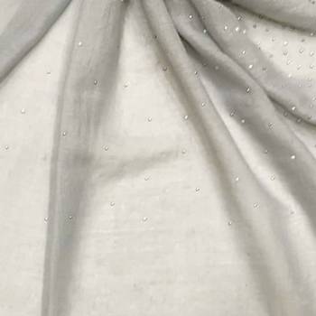 Cotton Dew Drop Hijab - Grey - Size - 75/185 CM 4