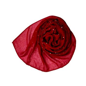 Cotton Dew Drop Hijab - Maroon - Size - 75/185 CM 2