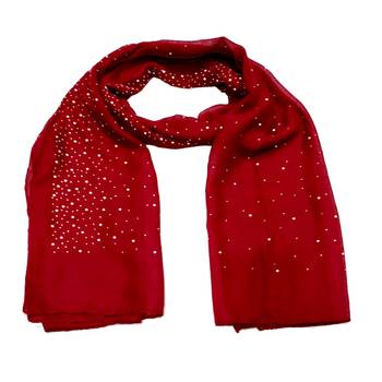 Cotton Dew Drop Hijab - Maroon - Size - 75/185 CM 3
