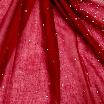 Cotton Dew Drop Hijab - Maroon - Size - 75/185 CM 4