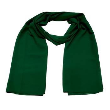 Plain Chiffon Hijab - Dark Green - Size - 75/185 CM 3