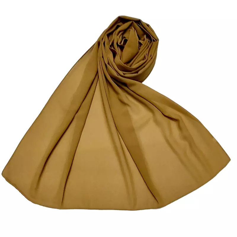 Plain Chiffon Hijab - Brown - Size - 75/185 CM