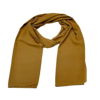 Plain Chiffon Hijab - Brown - Size - 75/185 CM 3