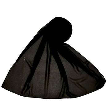 Plain Chiffon Hijab - Black - Size - 75/185 CM 1