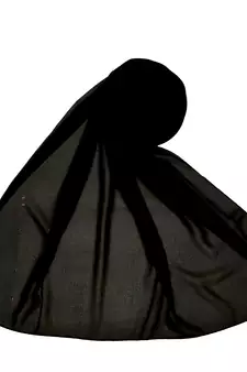 Plain Chiffon Hijab - Black - Size - 75/185 CM