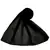 Plain Chiffon Hijab - Black - Size - 75/185 CM