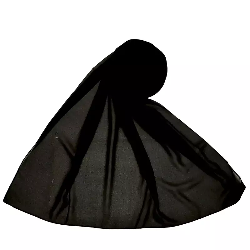 Plain Chiffon Hijab - Black - Size - 75/185 CM