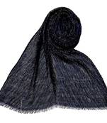 Crinkle Cotton Glitter Hijab - Blue - Size - 75/185 CM