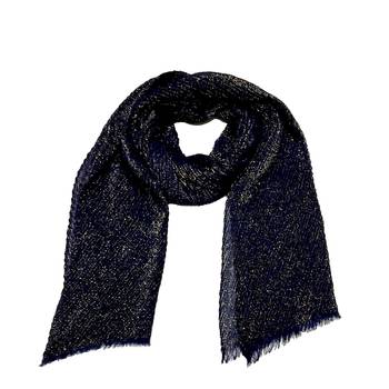 Crinkle Cotton Glitter Hijab - Blue - Size - 75/185 CM 3