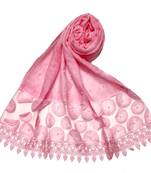 Round  Circular Balls On The Net With Moti Studed and Uniquely Styled Border - Pink - Size - 75/185 CM