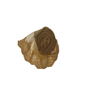 Diamond Work Cotton Hijab -Yellow - Size - 75/185 CM 2