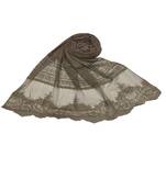 Diamond Work Cotton Hijab -Brown - Size - 75/185 CM