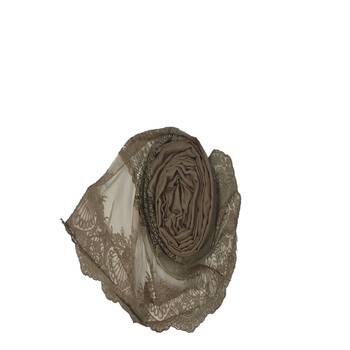 Diamond Work Cotton Hijab -Brown - Size - 75/185 CM 2