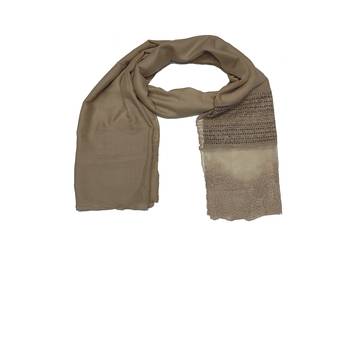 Diamond Work Cotton Hijab -Light Brown - Size - 75/185 CM 3