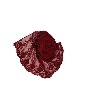 Diamond Work Cotton Hijab -Maroon - Size - 75/185 CM 2