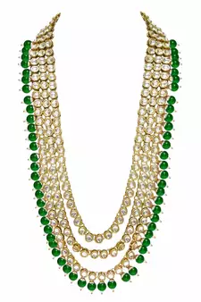 Traditional Kundan Pearl Wedding Choker Bridal Necklace Set Earrings & Maang Tikka For Women