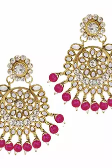 Traditional Kundan Pearl Wedding Choker Bridal Necklace Set Earrings & Maang Tikka For Women