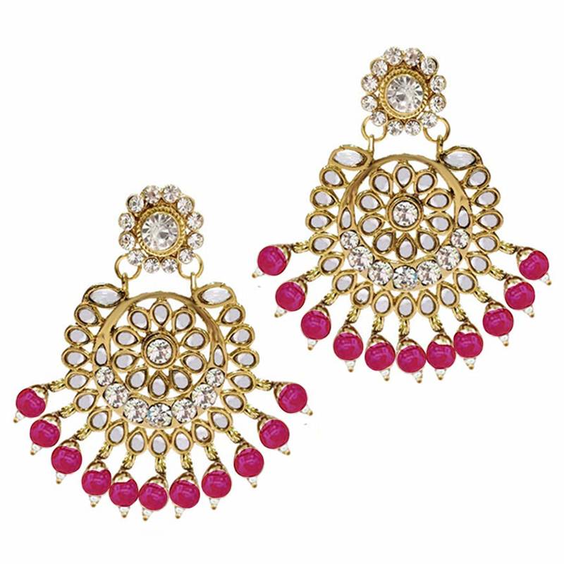 Traditional Kundan Pearl Wedding Choker Bridal Necklace Set Earrings & Maang Tikka For Women