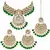 I Jewels 18k Gold Plated Traditional Choker Set Glided with Kundan & Pearls for Women/Girls