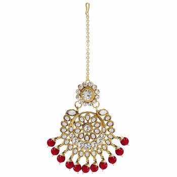 Traditional Choker Set Glided with Kundan & Pearls for Women/Girls  6