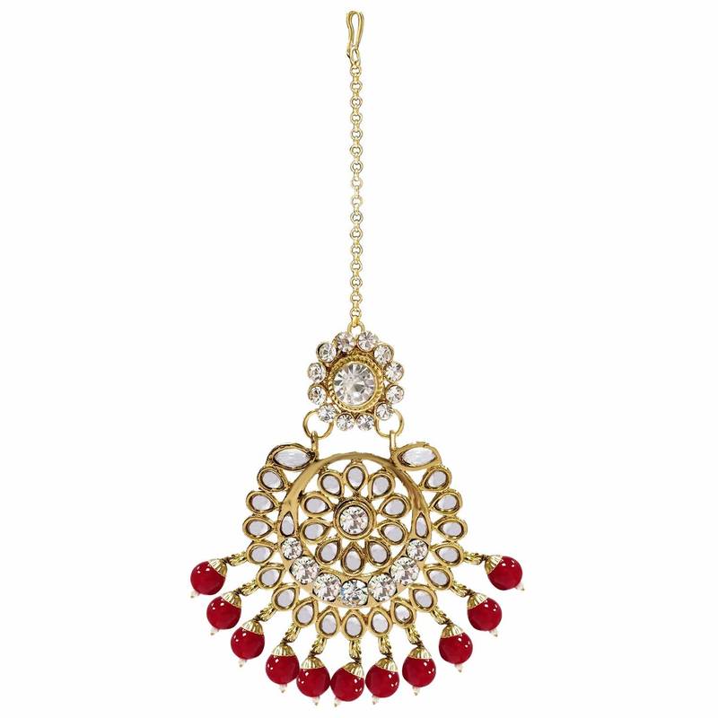 Traditional Choker Set Glided with Kundan & Pearls for Women/Girls 