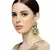 Traditional Navratri Gold Plated Lord Radha-Krishna Pearl Earrings For Women
