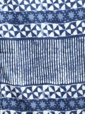 Shibori Print & Sequence Straight Cotton Blue Kurta,Pant & Dupatta 7
