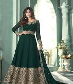 Green Zari Embroidered Anarkali Suit