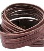 Multi Strand Chocolate Brown Handcrafted Genuine Leather Strand Bracelet for Men