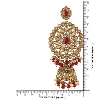 Traditional Gold Plated With Stunning Antique Finish Kundan & Pearl Jhumka Earrings for Women 4