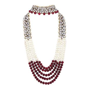 Traditional Pearl & Kundan Bridal Dulhan Jewellery Set For Women 5