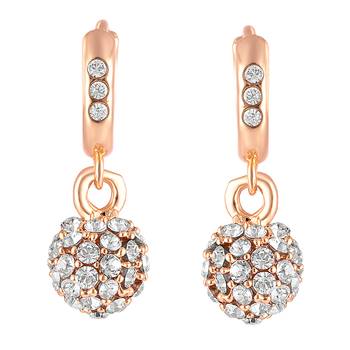 Gold crystal earrings 1