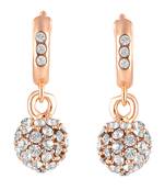 Gold crystal earrings