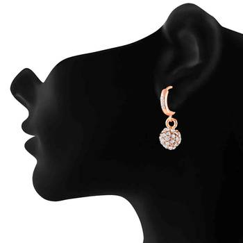 Gold crystal earrings 2