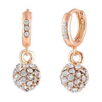 Gold crystal earrings 3