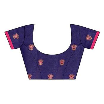 Blue Art Silk   Embroidered    Saree With Blouse For Women 5