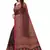 Brown Art Silk   Embroidered    Saree With Blouse For Women