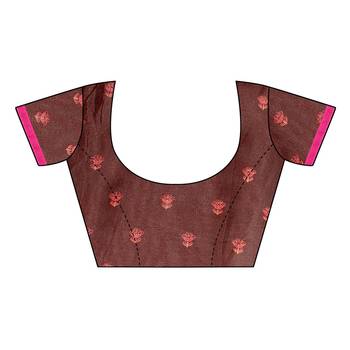 Brown Art Silk   Embroidered    Saree With Blouse For Women 5