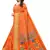 Orange Art Silk Floral Printed Saree With Blouse