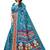 Blue Art Silk Floral Printed Saree With Blouse